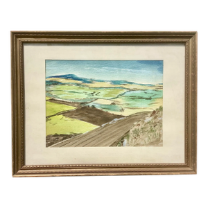 1970s European Expressionist Painting, Framed