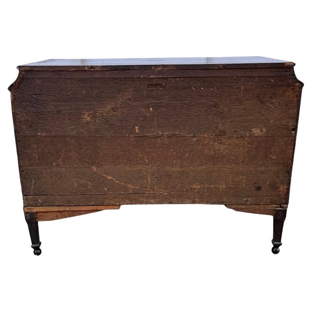 Brown Antique Inlaid Canted Top 4 Drawer Commode From Venice For Sale - Image 8 of 8
