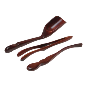 Vintage Solid Rosewood Studio Craft Hors d'Oeuvres/Cocktail Accessories