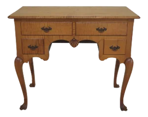 19th Century Antique Tiger Maple New England Lowboy