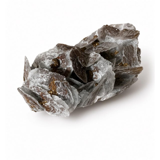 Biophilic Mineral Cluster — All Natural. Calcite Plates With Iron Inclusions For Sale - Image 12 of 13