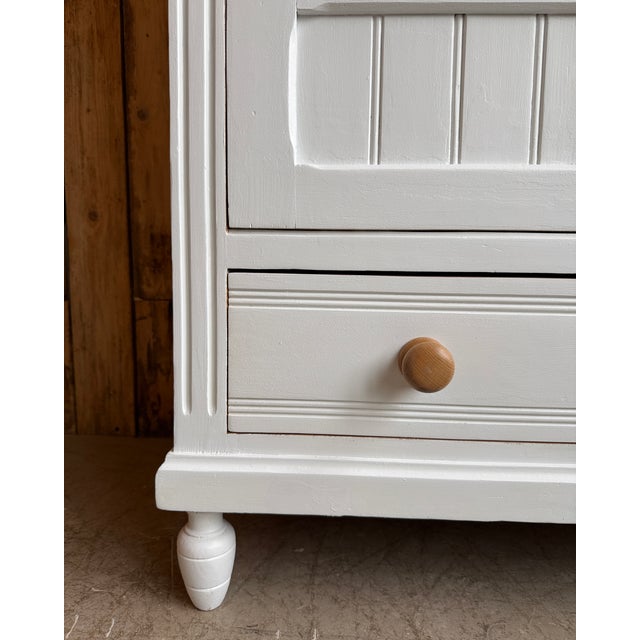 Antique White Mirrored Wardrobe, 1890s For Sale - Image 9 of 13