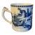 Large Antique 18th Century Chinese Export Blue & White Porcelain Tankard Mug For Sale