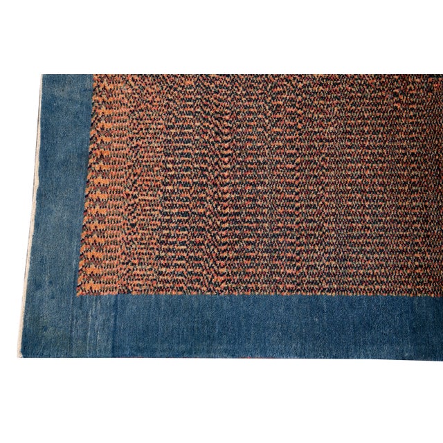 2010s Modern Persian Gabbeh Handmade Multi-Color Geometric Wool Rug For Sale - Image 5 of 7