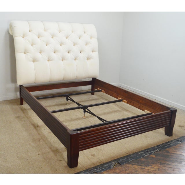 L. & J.G. Stickley, Inc. Stickley Queen Tufted Bed For Sale - Image 4 of 12