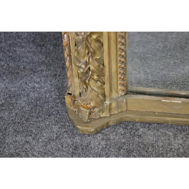 Monumental Carved 19th C Louis XV Gold Leaf Carved Mirror For Sale - Image 10 of 12