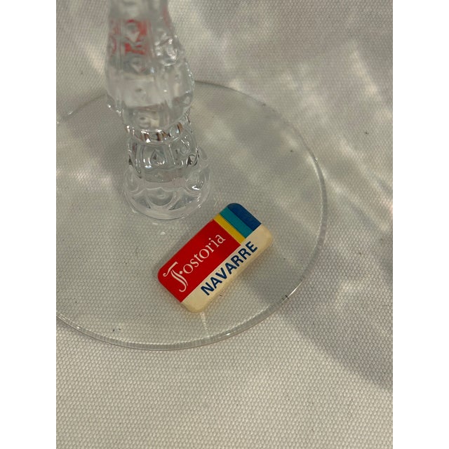 Vintage Fostoria “Navarre” Etched Crystal Water Goblets - A Set of 4 For Sale In New Orleans - Image 6 of 6