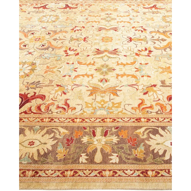 Mogul Collection Hand-Knotted Area Rug - Yellow 8' 1" x 10' 8" For Sale - Image 4 of 9
