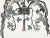 Blue Ivy Tole Chandelier, 1950s For Sale - Image 9 of 11