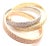 Cartier Trinity 18k Gold Diamond Small Model Band Ring Size 51 Cert For Sale In Philadelphia - Image 6 of 10