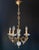 Vintage French Chandelier in Brass and Glass, 1960s For Sale - Image 3 of 16