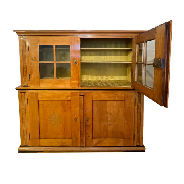 Traditional Biedermeier Buffets in Cherry Wood, Birch and Ebonization Veneered on Softwood Body, 1820s, Set of 2 For Sale - Image 3 of 13