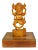 Mid 20th Century Wood Carved Carved Ganesha Statue on Wooden Box Base For Sale