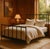 Jacques Adnet Hermes Leather and Brass Full Size Bed Frame, France 1950 For Sale - Image 11 of 13