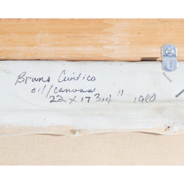 1960 Oil on Canvas Painting Signed by Bruno Civitico For Sale - Image 10 of 10