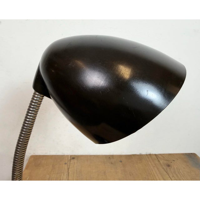 Vintage Brown Bakelite Gooseneck Table Lamp, 1960s For Sale - Image 12 of 18