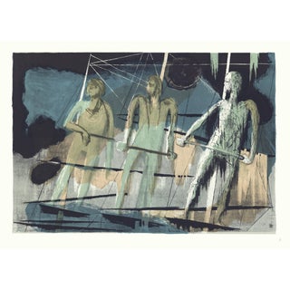 1968 "Moby Dick" Lithograph by Benton Spruance "The Albatross" (Ship) For Sale