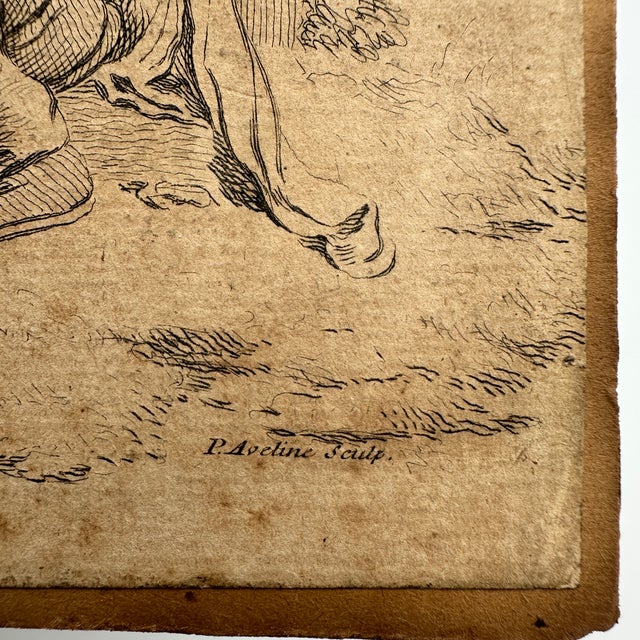 Antique 18th C Francois Boucher Chinese Engraving P Aveline Huquier Framed For Sale - Image 14 of 14
