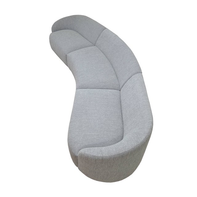 Not Yet Made - Made To Order Curved Sectional Sofa in Grey Boucle by Kabinet For Sale - Image 5 of 9