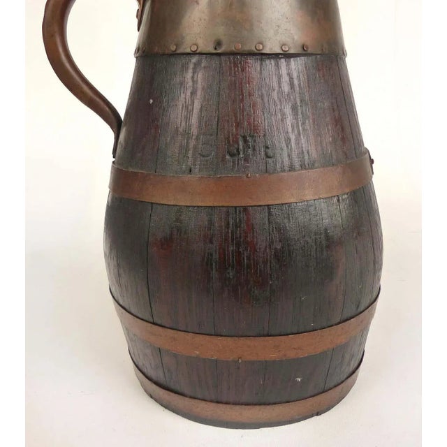 Antique European Oak and Copper Handled Peat Bucket For Sale - Image 4 of 10