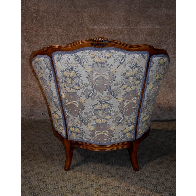 Vintage Carved Walnut French Style Rounded Back Chair Chairish