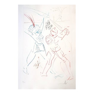 Salvador Dali - The Tournament of Galore - Original Handsigned Etching 1975 For Sale