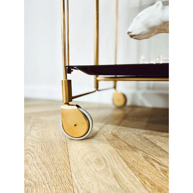 Mid-Century Gold Bar Cart, 1970s For Sale - Image 3 of 13