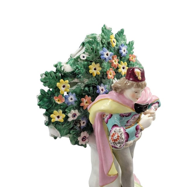 Chelsea Style Porcelain Figure of Actor with Mask from Edmé Samson Paris, 1860-1880 For Sale - Image 10 of 13