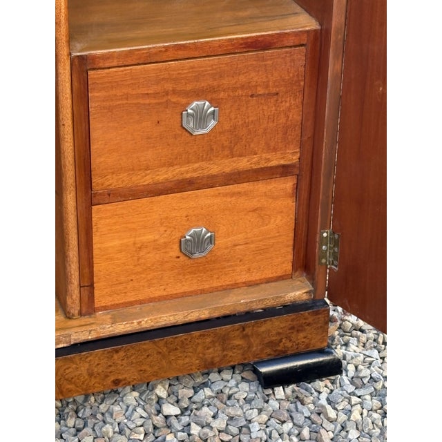 Art Deco Wardrobe in Burr Walnut Veneer, 1920s For Sale - Image 11 of 13