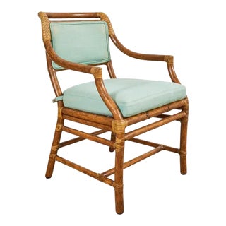 McGuire Organic Modern Rattan Library Armchair For Sale