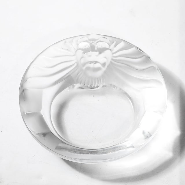 Vintage Lalique Tete De Lion Glass Dish For Sale - Image 13 of 15