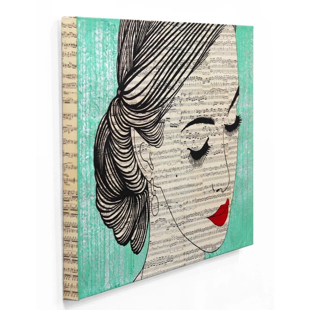 "With All My Heart'' Contemporary Figurative Mixed-Media Painting by Martina Niederhauser For Sale In Los Angeles - Image 6 of 9