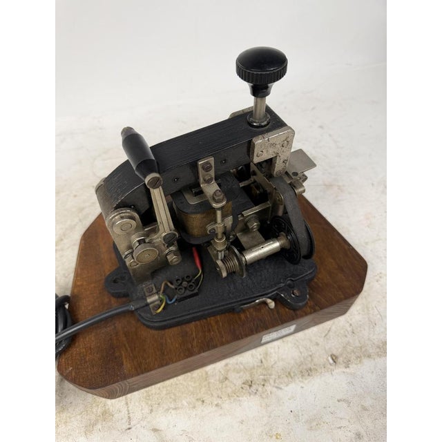 Wood Antique Semi-Automatic Telegraph, 1920s For Sale - Image 7 of 10