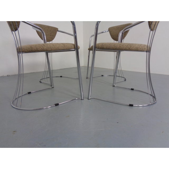 Italian Chrome-Plated Dining Chairs, 1980s, Set of 4 For Sale - Image 16 of 18