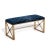 The medallion double bench is shown with Scalamandre's iconic velvet fabric in denim blue. The Medallion Benches are...