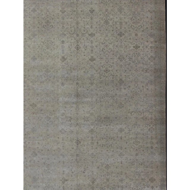 Large Transitional Rug With All-Over Design in Tan, Gray, Silver, Light Taupe For Sale - Image 13 of 13