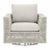 Transitional Tropez Olefin Fabric Swivel Outdoor Rocker by Essentials for Living For Sale - Image 3 of 5