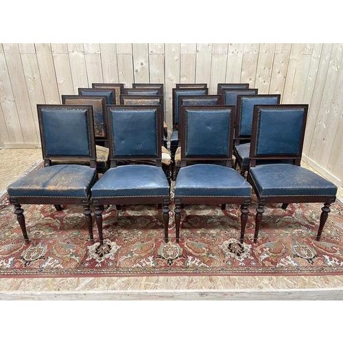 Napoleon III Chairs in Mahogany, Set of 16 For Sale - Image 11 of 11
