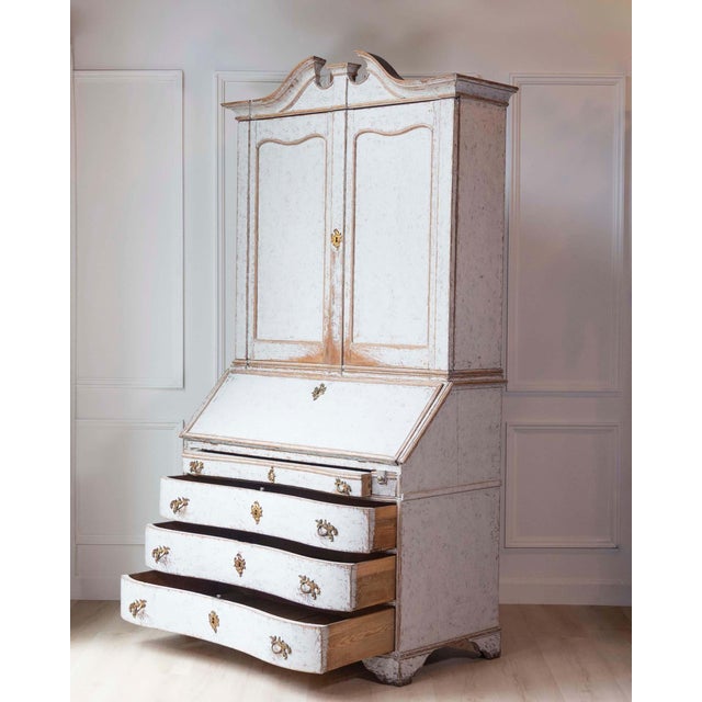 Danish 18th Century Rococo Secretary, c.1760 For Sale - Image 13 of 16