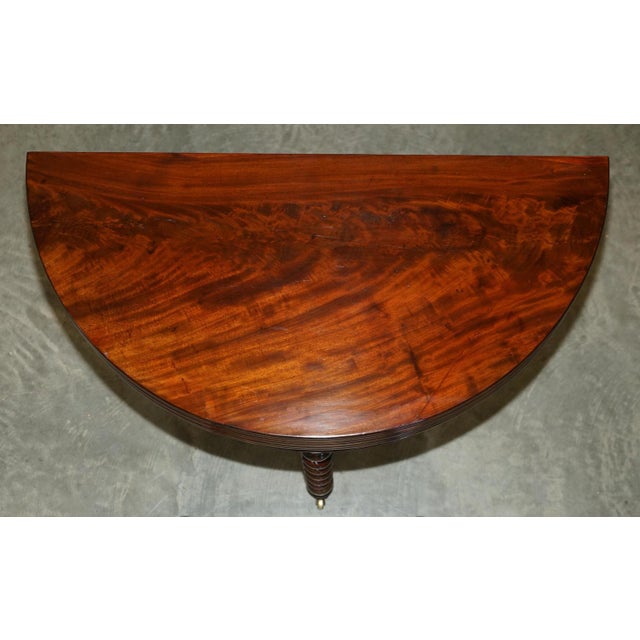 Wood Antique French Demi Lune Extendable Games Table, 1800 For Sale - Image 7 of 18