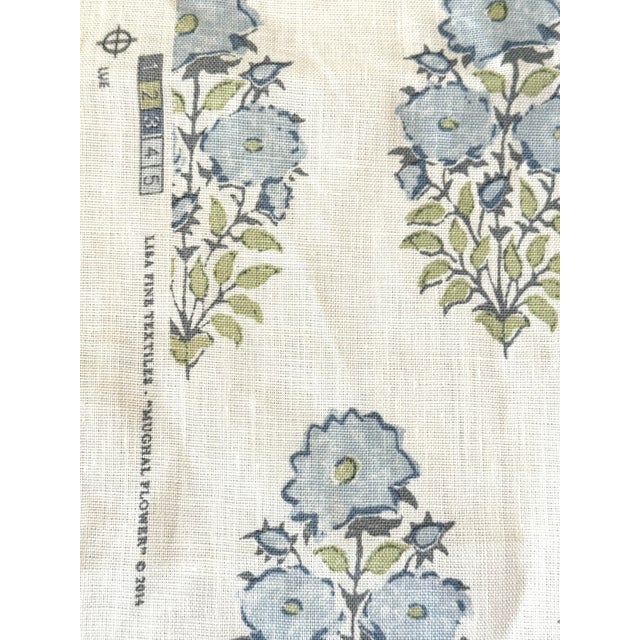 Indian Lisa Fine "Mughal Flower" Fabric 4.75 Yards For Sale - Image 3 of 4