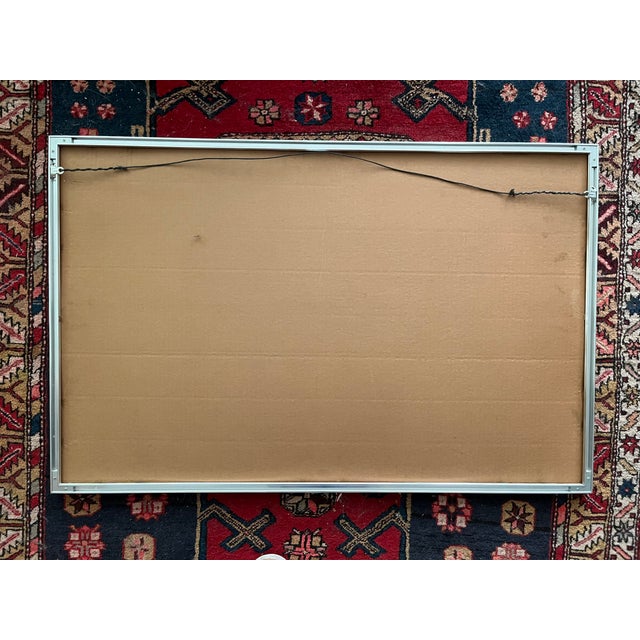 Blue Vintage Paul Jenkins Museum Exhibition Poster Palm Springs Framed For Sale - Image 8 of 8