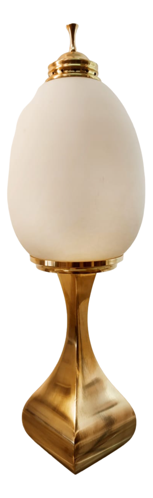 Table Lamp in Brass with Oval Glass
