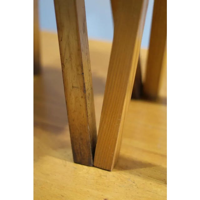 Set of Vintage Wood Stools by Charlotte Perriand for Mountain Les Arcs, 1960s For Sale - Image 3 of 18