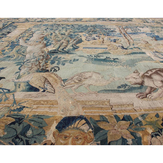 Antique Mid-18th Century European French Beauvais Tapestry For Sale - Image 14 of 18