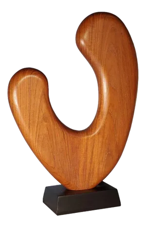 1970s Teak Art Sculpture