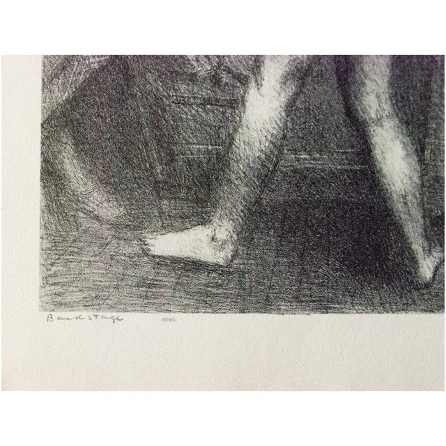 1930s 1939 After Raphael Soyer "Backstage", Original Period Lithograph For Sale - Image 5 of 12