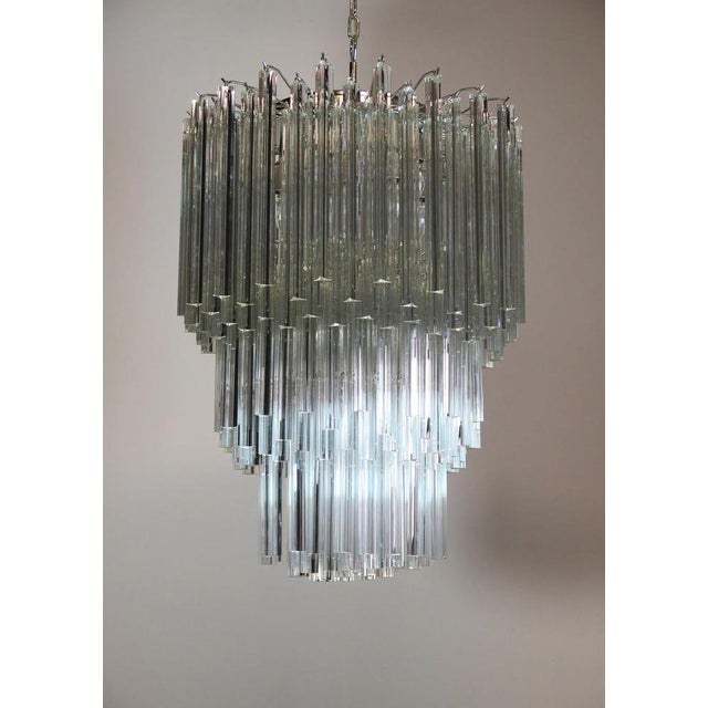 Italian Triedri Murano Glass Chandeliers, Set of 2 For Sale - Image 13 of 17