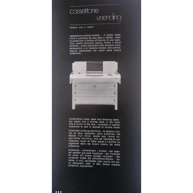 Unending Dressing Table by Ernesto Radaelli for Saporiti 1970 For Sale - Image 10 of 12