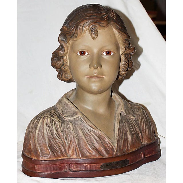 French Antique French Terracotta Bust For Sale - Image 3 of 10